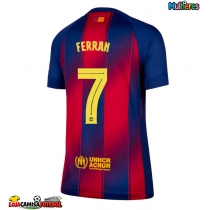 Camisa de Futebol Barcelona Ferran Torres #7 Equipamento Principal Mulheres 2025-26 Manga Curta